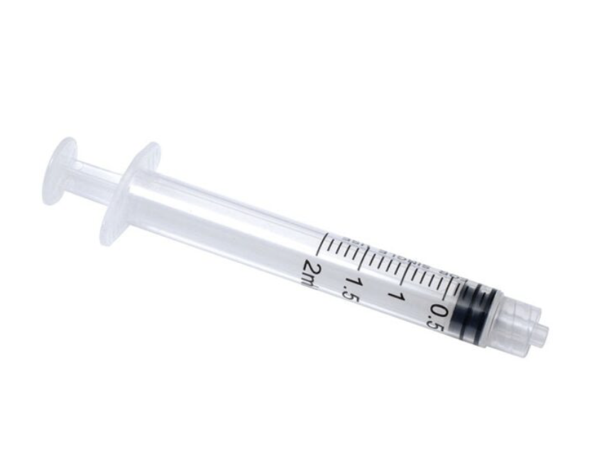 Light 2ml Luer Lock Syringe x 10pc